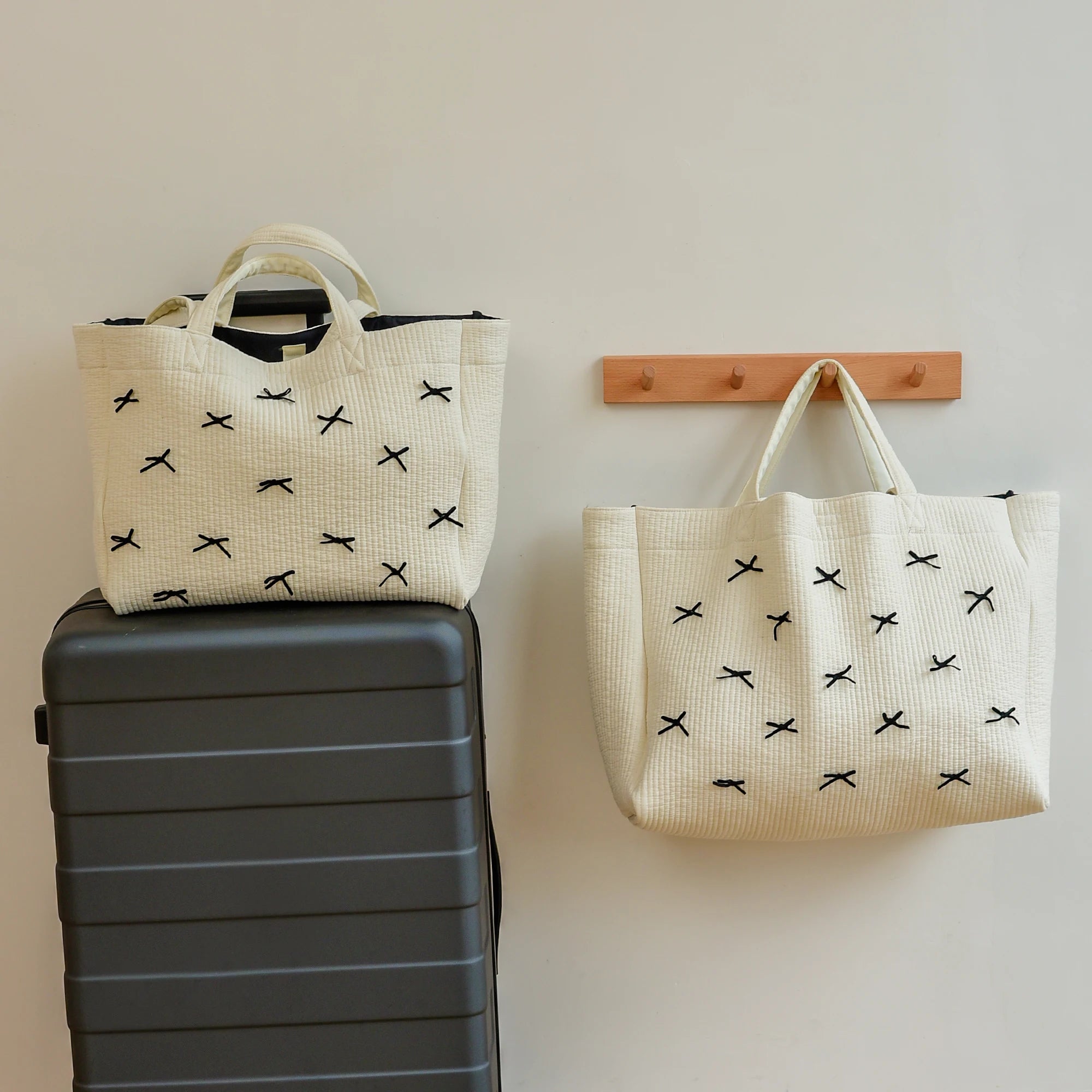 New bow tote bag small fashion Tote bag large capacity shoulder bag