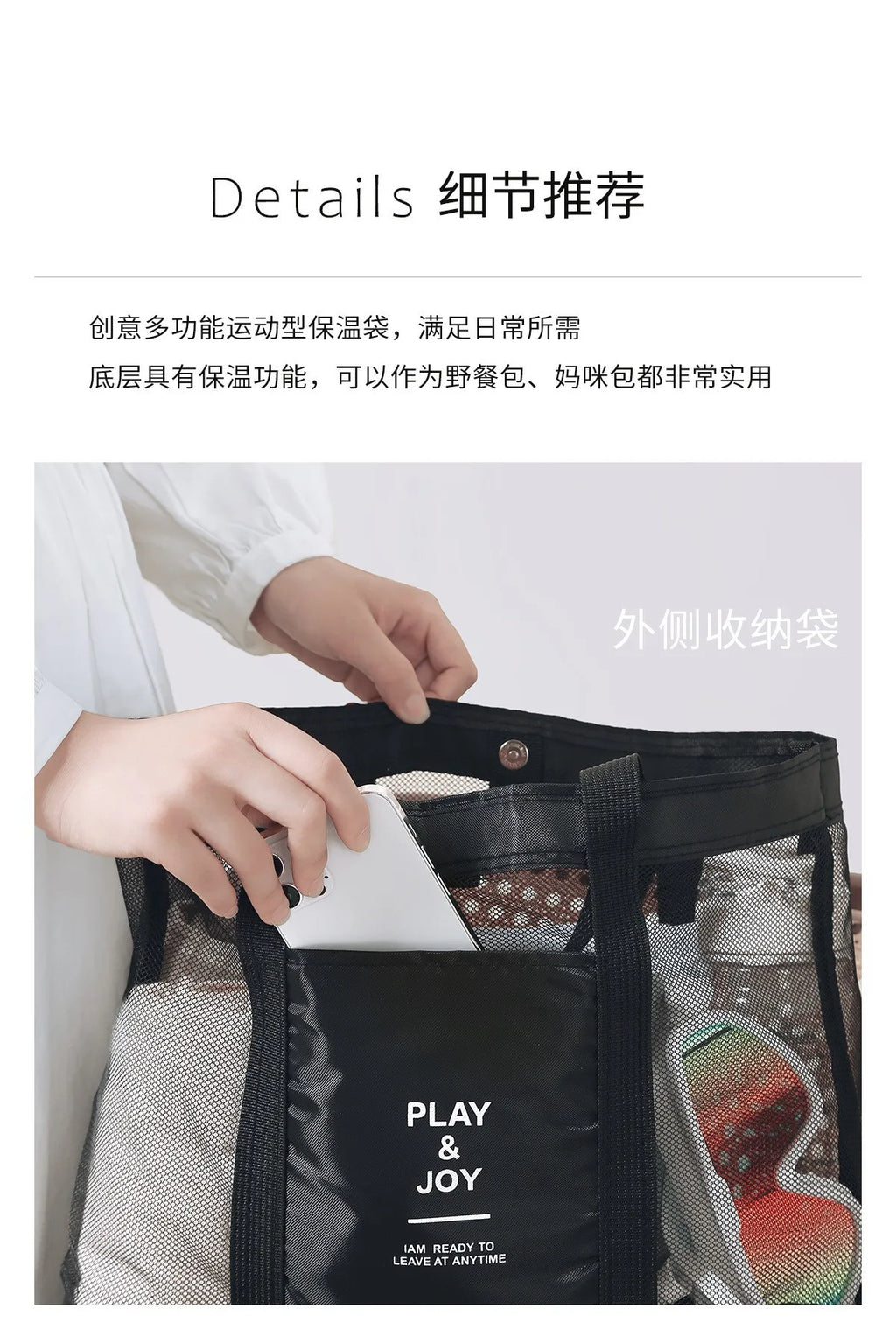 Tote Waterproof Bento Bag Swimming Bag Travel Storage Beach Bags Insulated Double Layer Picnic Ice Bags