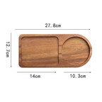 Coffee Tray Wood Plate Breakfast Tray for Serving Food Hospitality Coffeeware Teaware Decor Table Decoration Accessory C