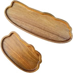 Wooden Tea Coffee Tray Fruit Dessert Candy Plate Japanese Style Bread Snack Food Dish Tray Decorative Tableware for Home Kitchen