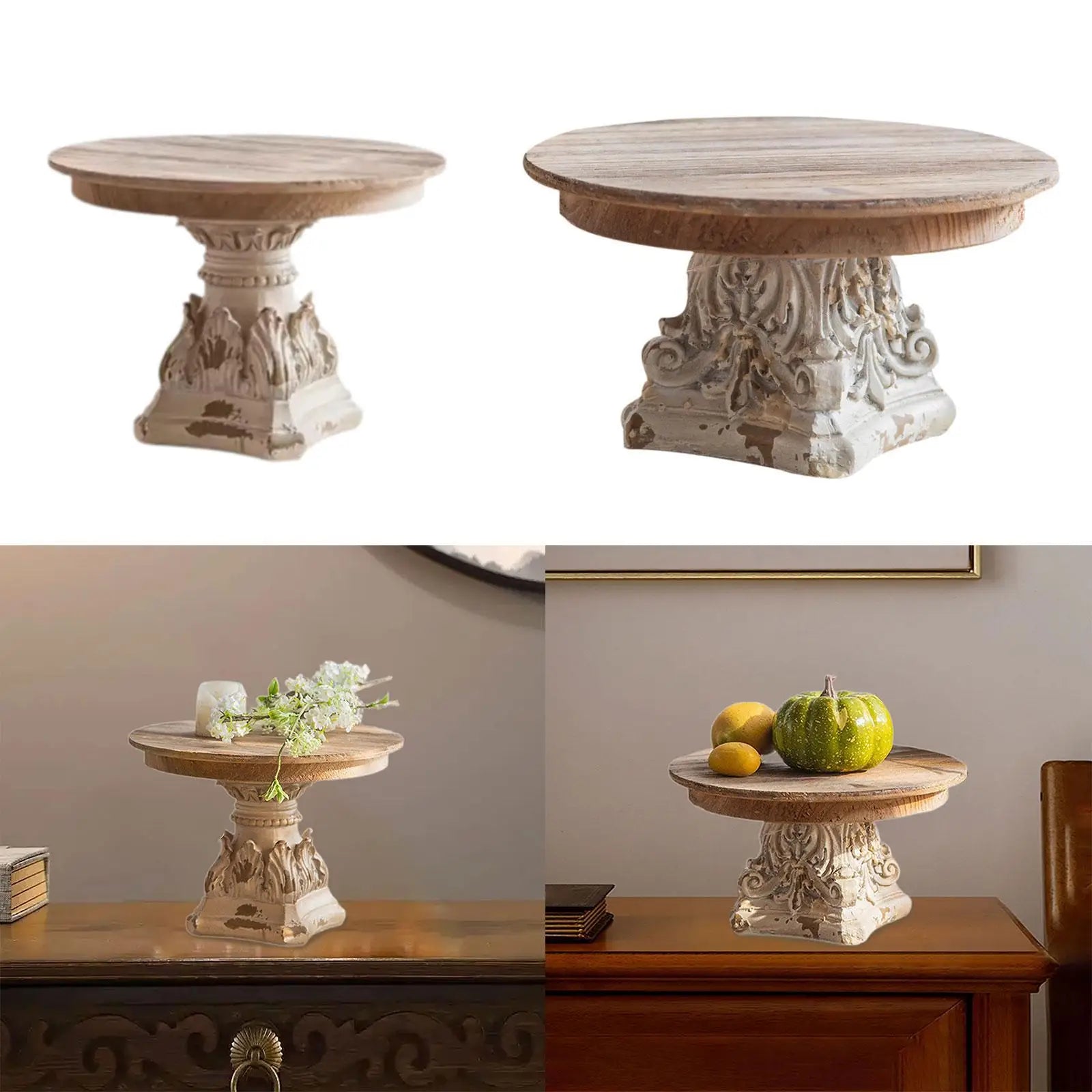 Wooden Fruit Tray Food Dish Plate Rustic Tea and Coffee Table Tray