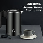 500ML Large Capacity Electric Kettle Stainless Steel Portable Water Boiler Fast Boil Smart Kettle for Home Hotel Water Kettle