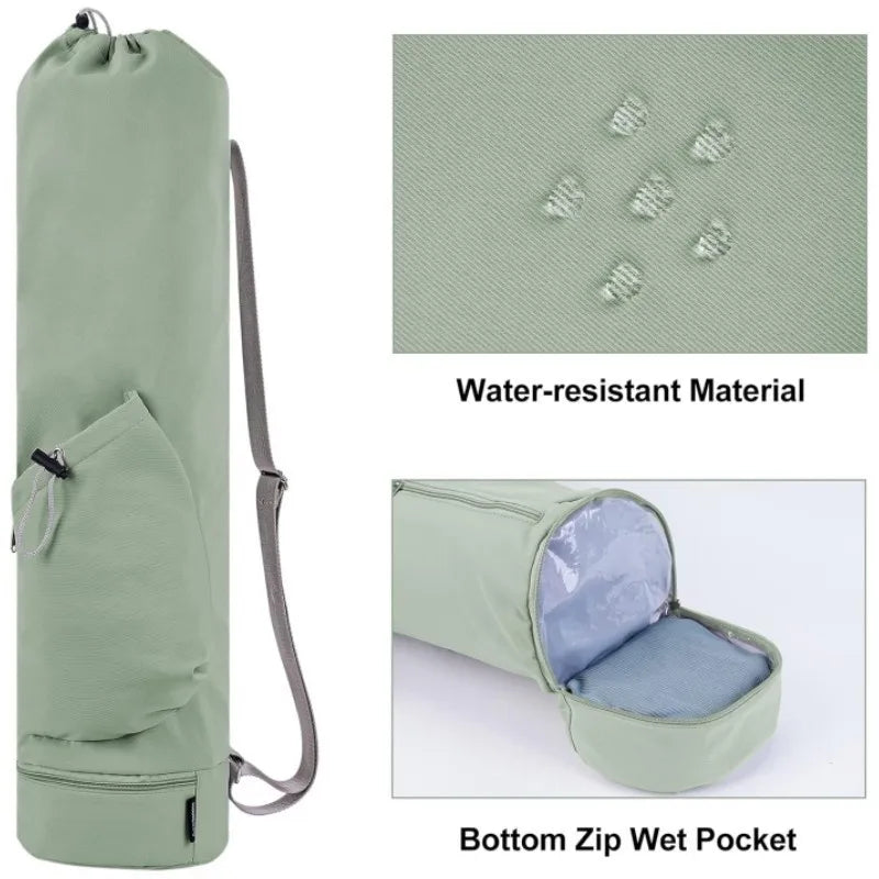 Yoga backpack, large capacity yoga mat bag, waterproof, adjustable shoulder straps, breathable sports bag, portable multifunction