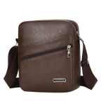 Men‘s PU Shoulder Bag Messenger Bag Casual Waterproof Nylon Zipper Pocket Handbag Fashion Tote Travel Male Crossbody Bags