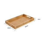 Wooden tray Bamboo tray 1PC Tea tray tableware holder Fruit bread dessert tea food tray with handle rectangle