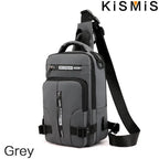 Men's Multifunction  Messenger Bag Shoulder Cloth Chest Bags Crossbody Casual Man USB Charging Handbag