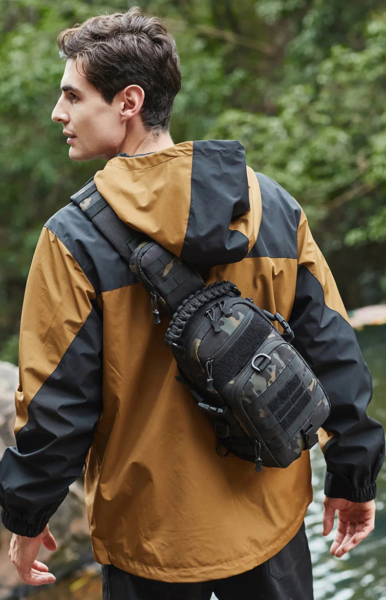 Camping Chest Bag Tactical Backpack for Men Sport Shoulder Outdoor Hiking Climbing Cycling Fishing Travel MOLLE Sling Fanny Pack