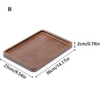 Wooden Serving Tray with Handles Bamboo Tea Tray Food Tray for Breakfast Coffee Dessert Snack Platter Home Coffee Table