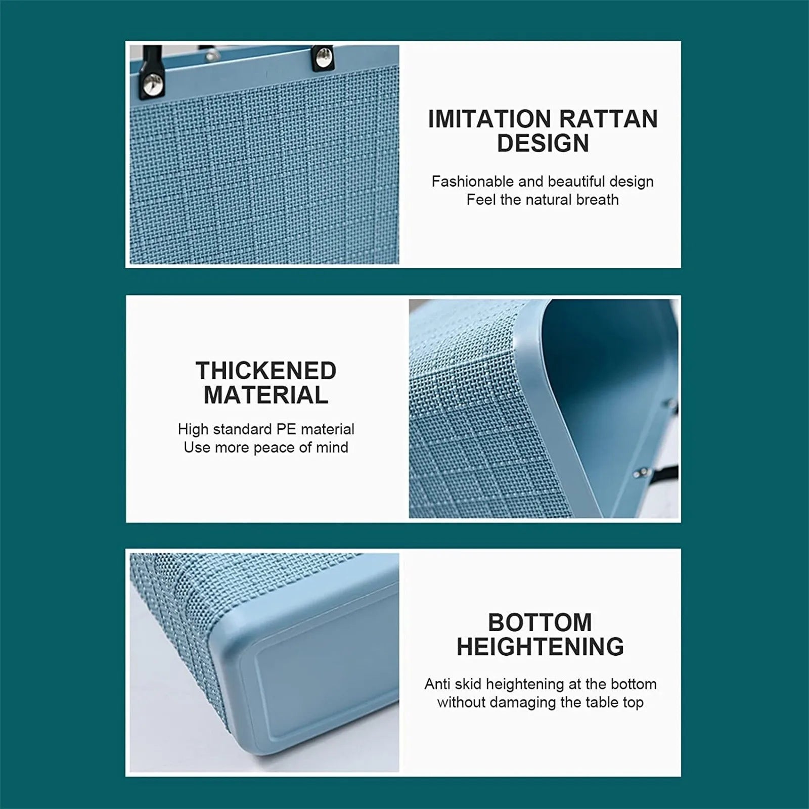 Portable Picnic Tote Shopping Bag Large Capacity  Bag, Large Plastic Utility Basket,Washable Beach Travel Handbag Storage Bags