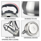 304 Stainless Steel Loud Whistling Hot Water Kettle Induction Cooker Home Camping Boiling Coffee Tea Kettle Stove Top Teapot