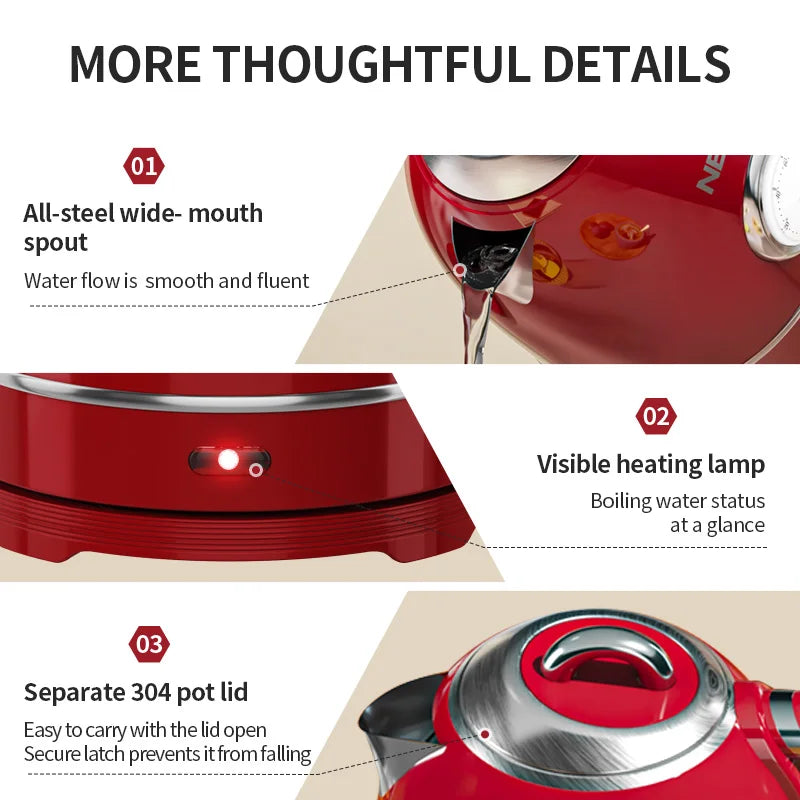 European-style retro electric kettle, 3L large capacity, constant temperature and heat preservation, a great home item