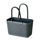 Portable Picnic Tote Shopping Bag Large Capacity  Bag, Large Plastic Utility Basket,Washable Beach Travel Handbag Storage Bags