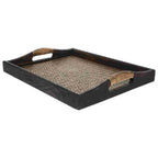 Wooden Serving Tray With Handles Natural Wood Fruit Tray For Restaurant Hotel Buffet Rectangular Tea Tray Household Storage