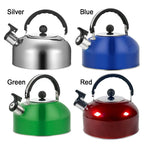 3L Stainless Steel for Hiking Cooking Ergonomic Handle Whistling Kettle Teakettle Stove Gas Water Kettle Teapot for Trips