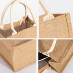 New Burlap Tote Bags Mini Burlap Beach Bags Portable Jute Tote Bag Multipurpose Burlap Hand Bags For Shopping Trips Beach School