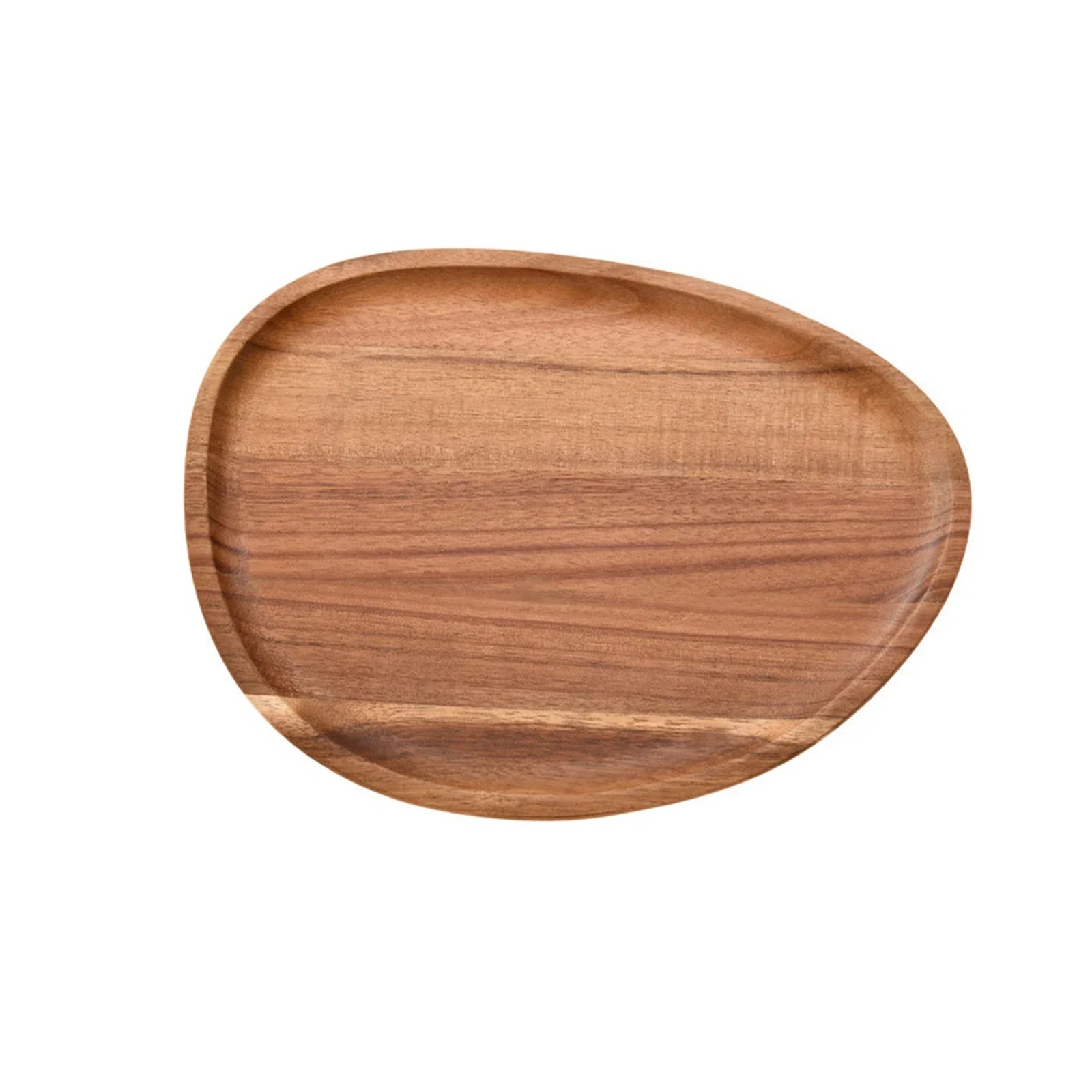Solid Wood Dinner Plates Irregular Oval Serving Tray Fruit Dishes Dry Fruit Sushi Tea Tray Bread Wooden Plate Home Decoration