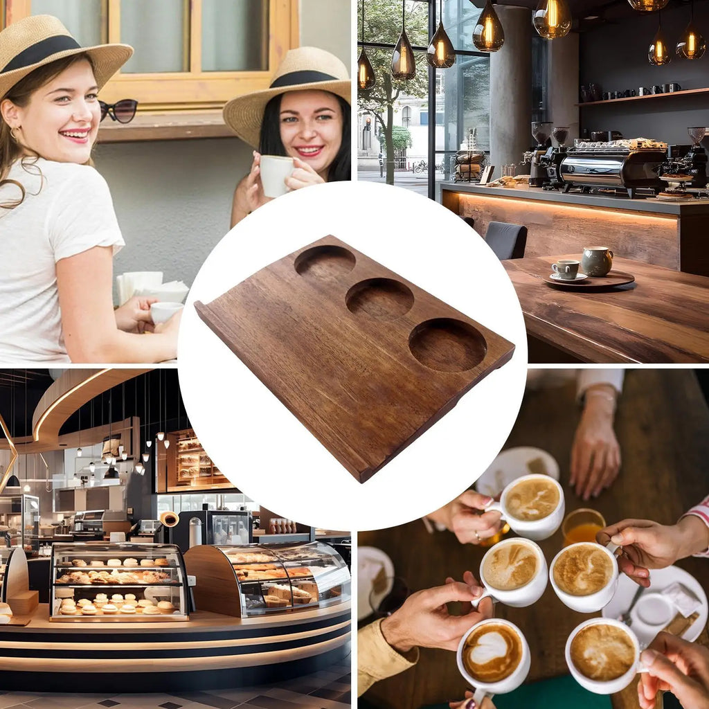 Wooden Food Tray Breakfast Tray Wooden Three-Grid Retro Serving Platter For Breakfast Meal Drinks Coffee Table Appetizers Party