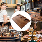 Wooden Food Tray Breakfast Tray Wooden Three-Grid Retro Serving Platter For Breakfast Meal Drinks Coffee Table Appetizers Party