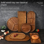 Japanese solid wood fruit plate factory wholesale wooden tray multi-size high-value fruit tray snack plate