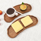 Wooden Tea Coffee Tray Fruit Dessert Candy Plate Japanese Style Bread Snack Food Dish Tray Decorative Tableware for Home Kitchen
