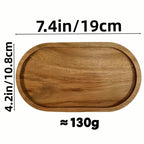 Japanese solid wood fruit plate factory wholesale wooden tray multi-size high-value fruit tray snack plate