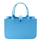 Tote Bag Women Shopping Bag Felt Foldable Grocery Basket  Storage Organizer Utility Tote Handbag for Picnic Beach Pool Travel