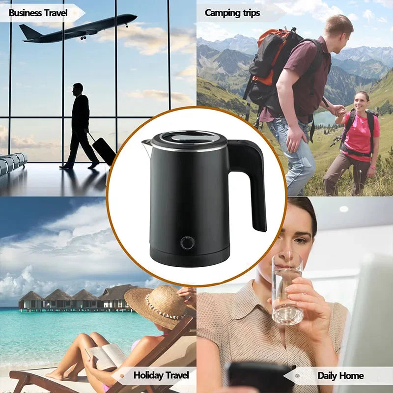 500ML Large Capacity Electric Kettle Stainless Steel Portable Water Boiler Fast Boil Smart Kettle for Home Hotel Water Kettle