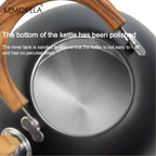 1PCS 2.5L Stainless Steel Whistle Kettle With Heat-Resistant Handle Thickened Outdoor Camping Kettle for Gas & Induction Cooker