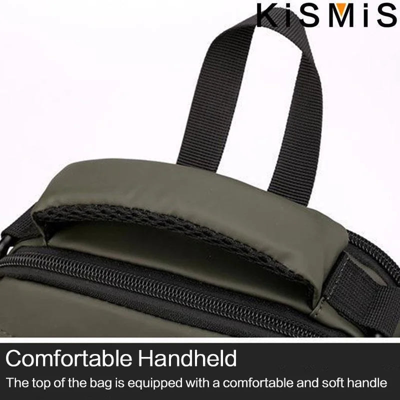 Men's Multifunction  Messenger Bag Shoulder Cloth Chest Bags Crossbody Casual Man USB Charging Handbag