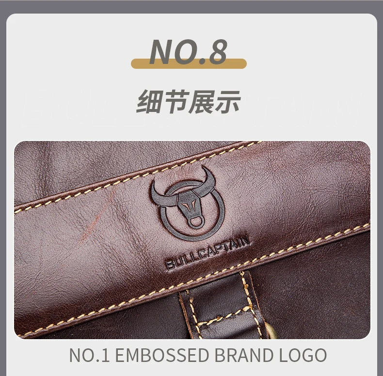 Men's Leather Shoulder Bag, Retro Business Crossbody Bag, Large Capacity Fashion Casual Youth Student Handbag