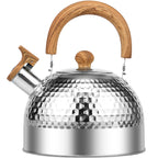 3/2L Tea Kettle with Anti-scald Handle Rustproof Whistling Tea Kettle Food Grade Stainless Steel Stove Top Tea Kettle