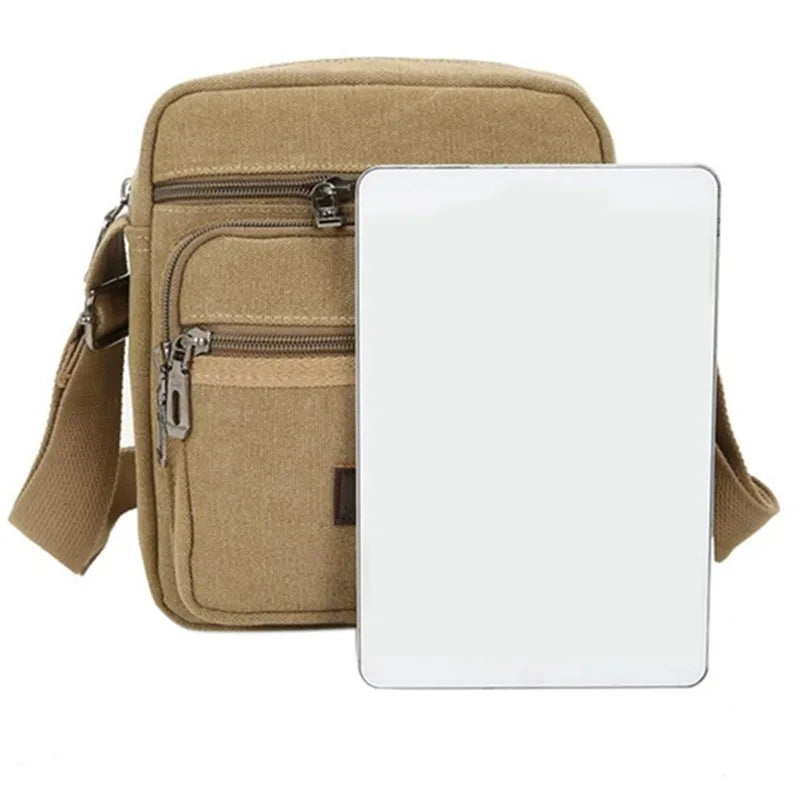 Men's Shoulder Bag Business Leisure Large Capacity Portable Handbag Zipper Multi Layer Waterproof Summer Male's Crossbody Bags