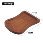 Walnut Wooden Tray Ins Wind Small Wooden Plate Japanese Rectangular Dinner Plate Cake Bread Coffee Tea Solid Wood Plate Tray