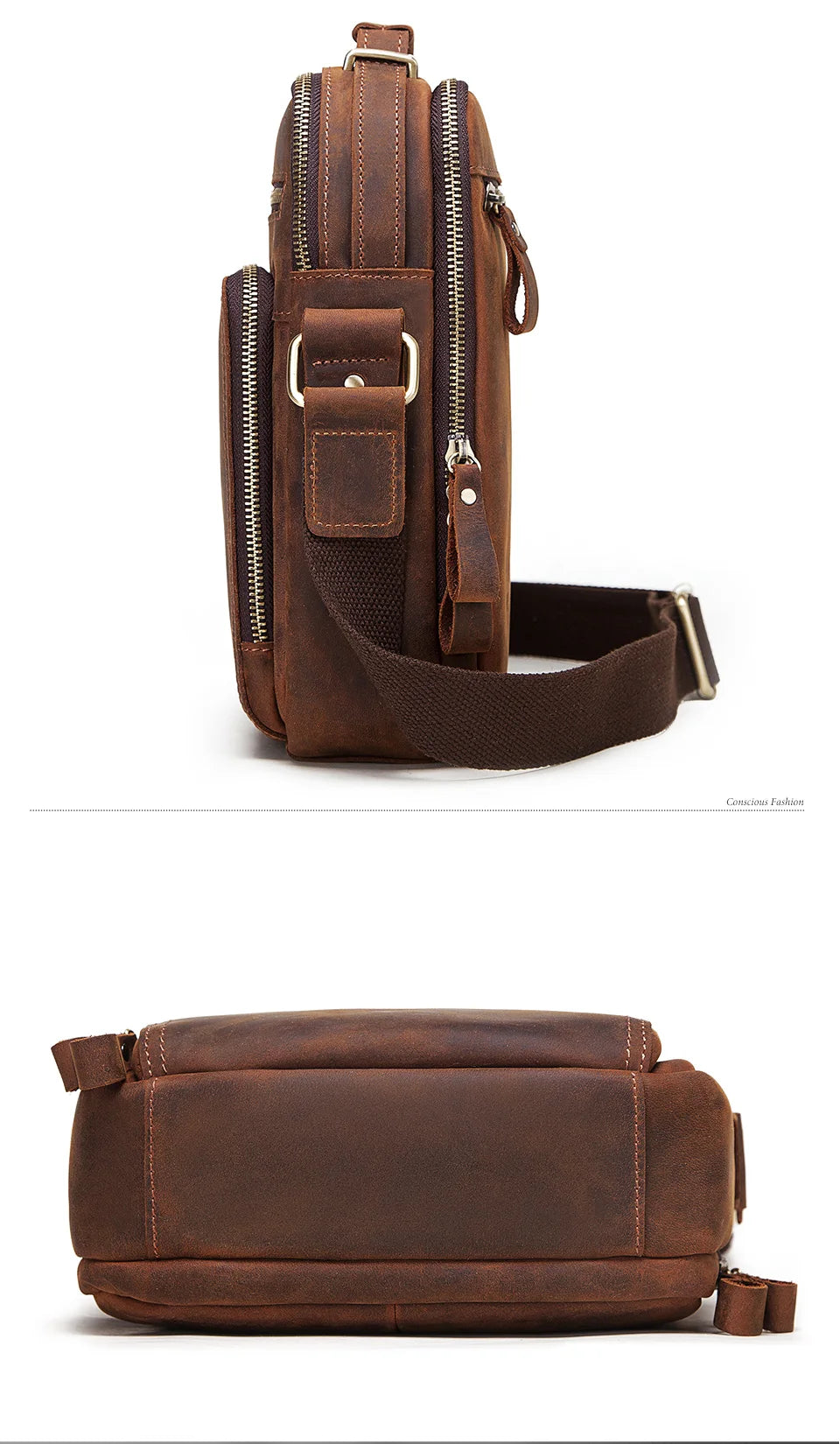 Men's Cowhide Shoulder Bag Casual Crossbody Bags Full Grain Leather Multifunctional Ipad Messenger Handbag Quality