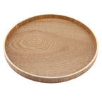 Wooden Serving Tray Tea Plate Fruits Candies Food Tray Home Decoration Round Tableware Salad Dessert Plate Kitchen Accessories