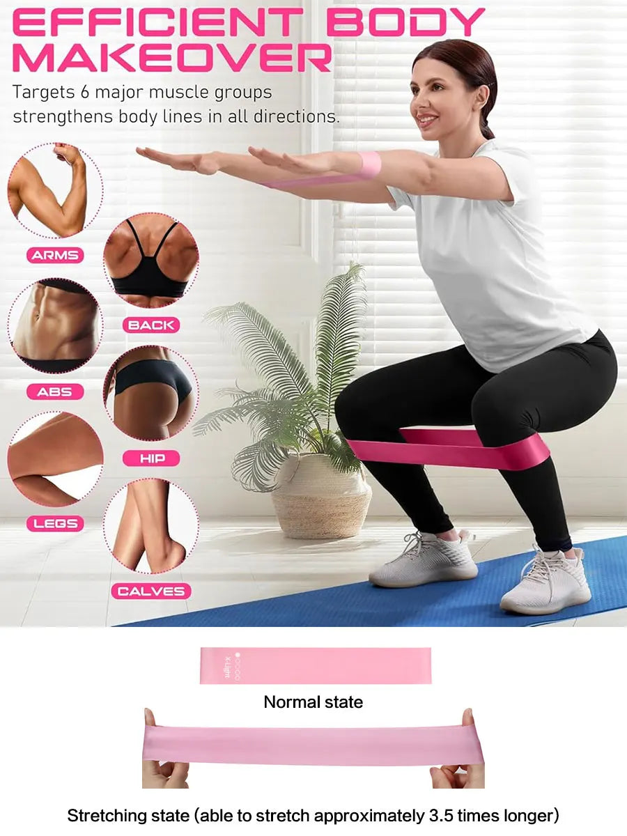 Resistance Bands for Working Out, Elastic Exercice Loop Bands,Yoga Starter Set of Stretch Bands for Booty Legs,Pilates Flexbands