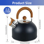 Whistling Kettle with Ergonomic Handle 2L Stove Top Kettle Stainless Steel Stove Top Tea Kettle Rapid Boiling Stove Top Tea Pots