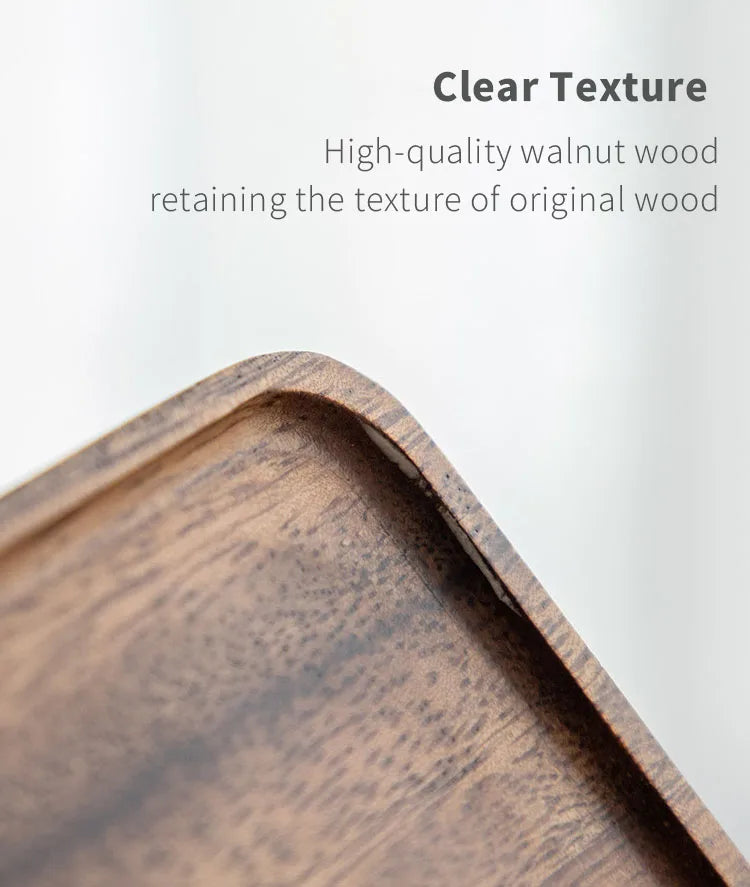 Natural Wooden Tray Rectangular Plate Fruit Snacks Food Storage Trays Hotel Home Serving Tray Decorate Supplies