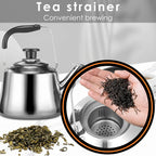 Stainless steel 2L teapot stove sturdy and durable with dust cover whistling teapot easy to clean with Ergonomic Handle