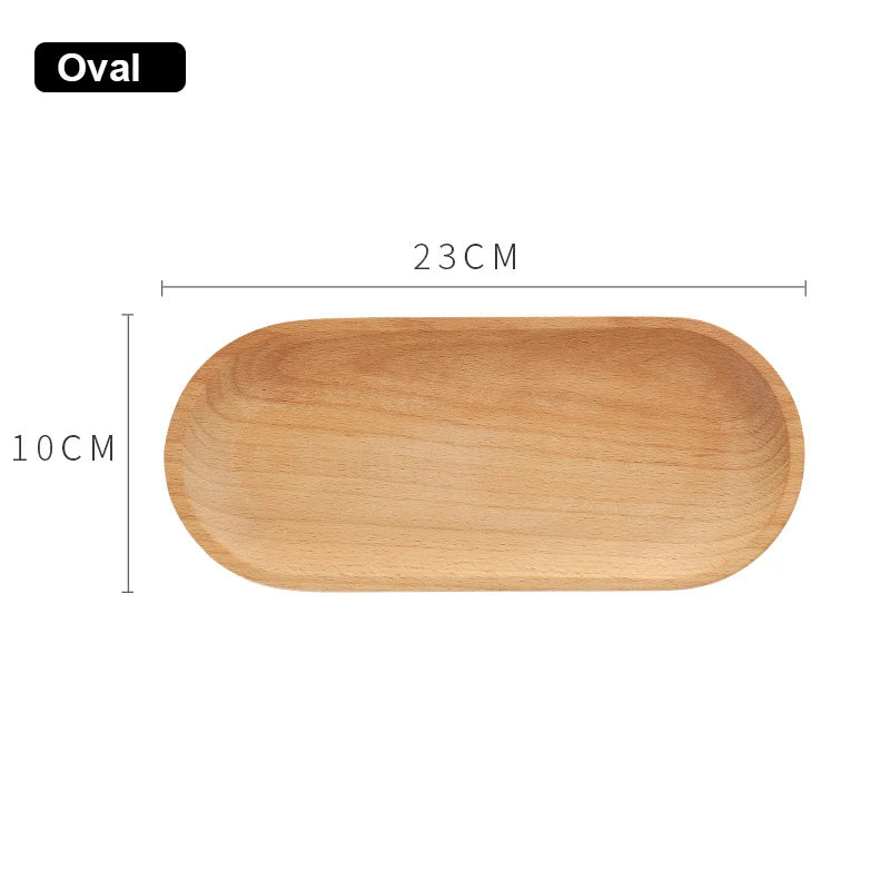 Walnut Wooden Tray Ins Wind Small Wooden Plate Japanese Rectangular Dinner Plate Cake Bread Coffee Tea Solid Wood Plate Tray