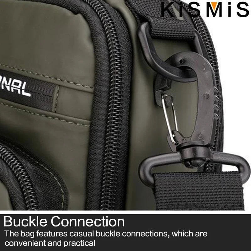 Men's Multifunction  Messenger Bag Shoulder Cloth Chest Bags Crossbody Casual Man USB Charging Handbag