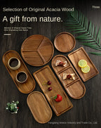 Japanese solid wood fruit plate factory wholesale wooden tray multi-size high-value fruit tray snack plate