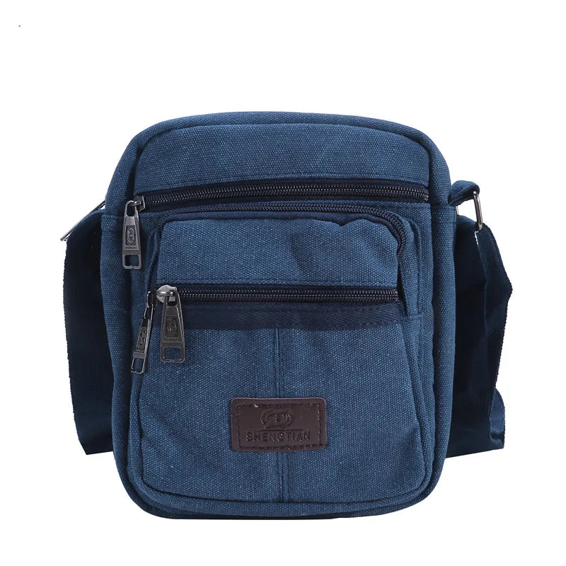 Men's Shoulder Bag Business Leisure Large Capacity Portable Handbag Zipper Multi Layer Waterproof Summer Male's Crossbody Bags