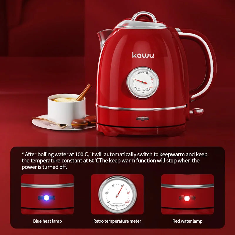 European-style retro electric kettle, 3L large capacity, constant temperature and heat preservation, a great home item