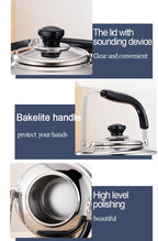 2/1.5/1L Stainless Steel Kettle Water Boiling Household Large Capacity Boil Water Kettle Teakettle Thickened Gas Stove Induction