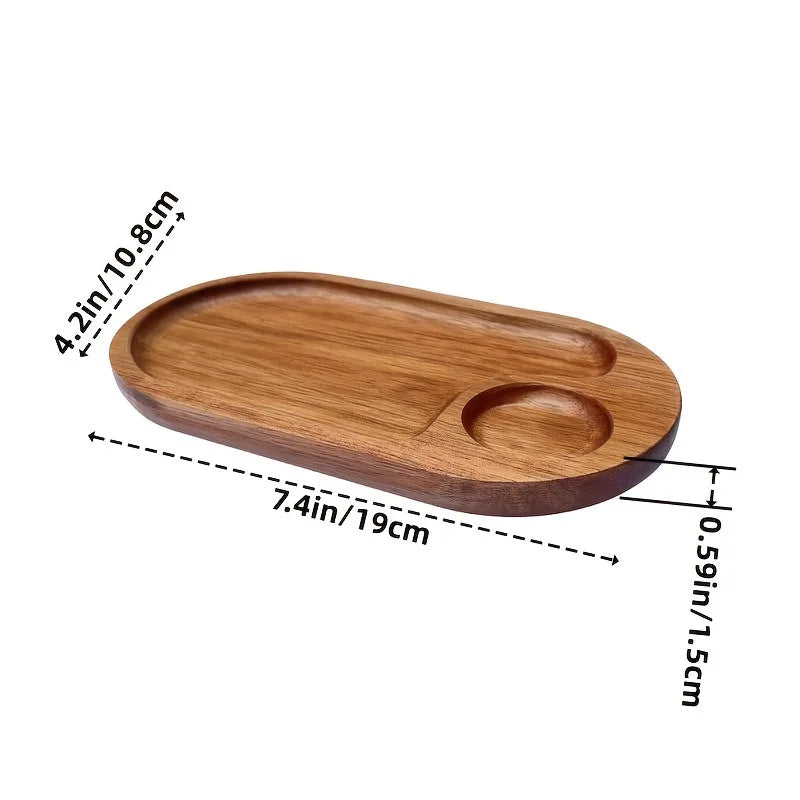 Japanese solid wood fruit plate factory wholesale wooden tray multi-size high-value fruit tray snack plate
