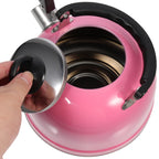 Stainless Steel Stove Top Kettles Hot Pot Practical Whistling Tea Handle Pot Boiling Water Gas Stove Heating for Travel camping