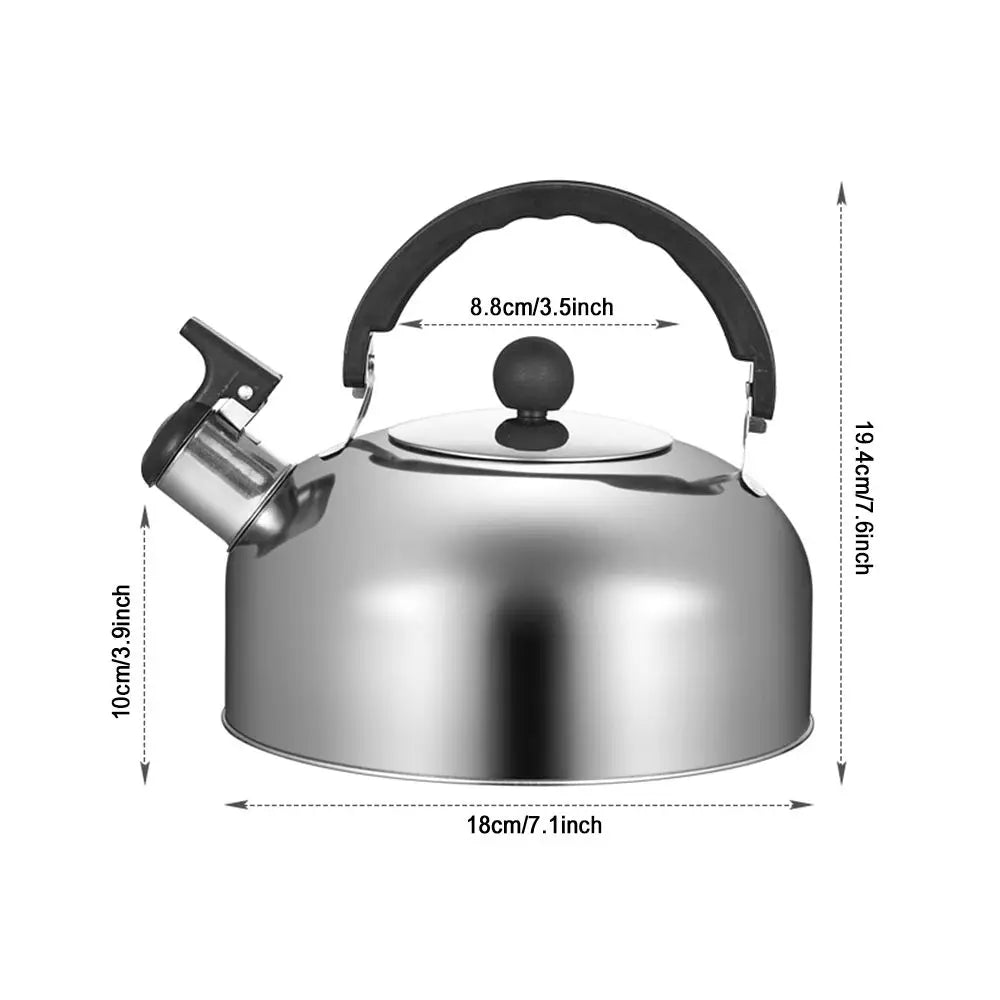 3L Durable for Hiking Cooking for Home Office Restaurant Whistling Kettle Teakettle Stove Gas Water Kettle Teapot for Trips