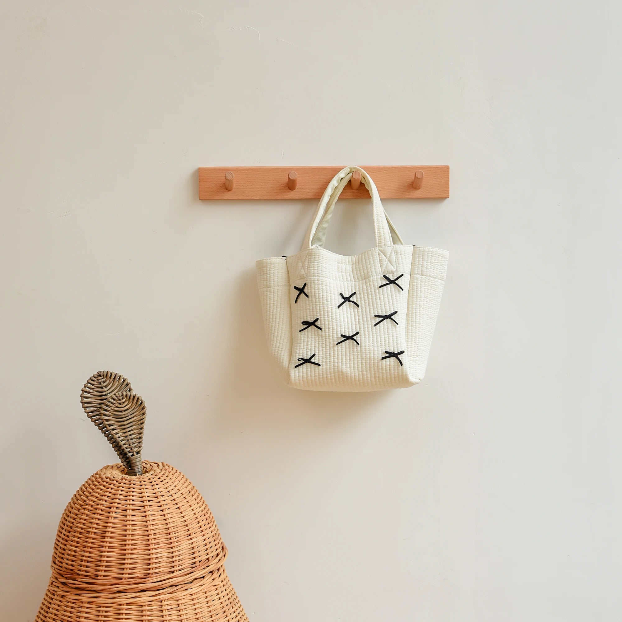 New bow tote bag small fashion Tote bag large capacity shoulder bag