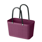 Portable Picnic Tote Shopping Bag Large Capacity  Bag, Large Plastic Utility Basket,Washable Beach Travel Handbag Storage Bags